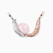 Laden Sie das Bild in den Galerie-Viewer, KETTE HIMMELSTRÄNE MIT LEBENSBLUME SILBER BICOLOR MIT ZIRKONIA